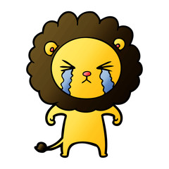 cartoon crying lion