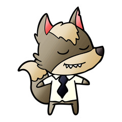 friendly cartoon boss wolf