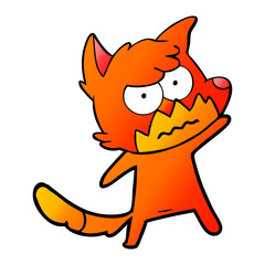cartoon annoyed fox