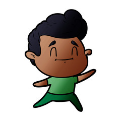 happy cartoon man