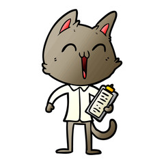 happy cartoon cat