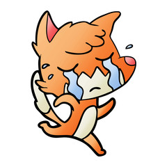 crying fox cartoon