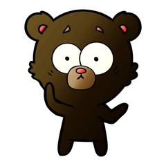 Fototapeta premium surprised bear cartoon
