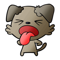 cartoon disgusted dog