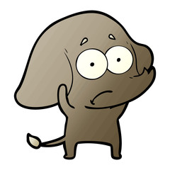 cartoon unsure elephant