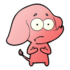cartoon unsure elephant