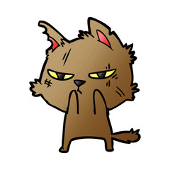 tough cartoon cat