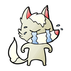 cartoon crying wolf