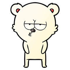 Obraz premium bored polar bear cartoon