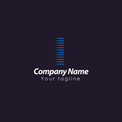 Fototapeta premium I LETTER LOGO TEMPLATE