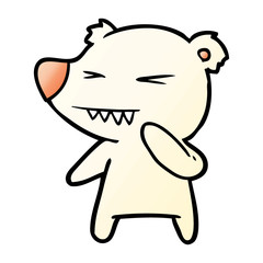 angry polar bear cartoon