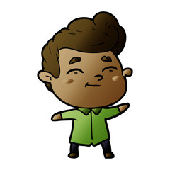 happy cartoon man