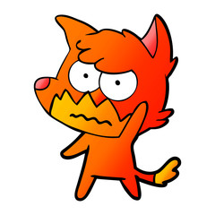 cartoon annoyed fox