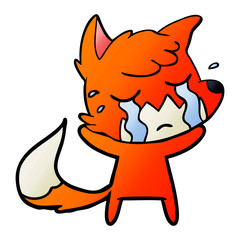 crying fox cartoon