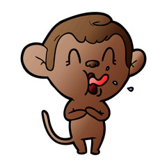 Fototapeta premium crazy cartoon monkey