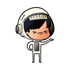 angry cartoon space girl