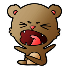 Obraz premium angry cartoon bear
