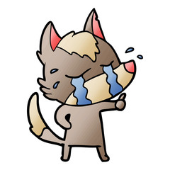 cartoon crying wolf