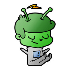 friendly cartoon spaceman