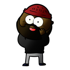 cartoon bearded man