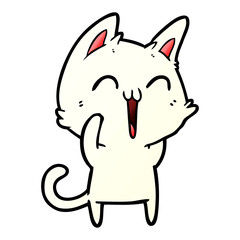 happy cartoon cat