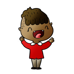 cartoon happy boy laughing