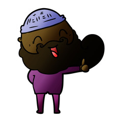 happy bearded man