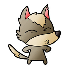 cartoon wolf whistling
