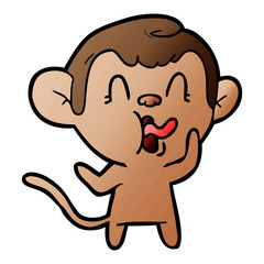 crazy cartoon monkey