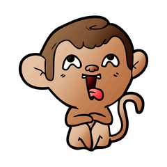 crazy cartoon monkey