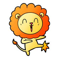 laughing lion cartoon