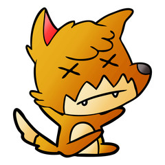 cartoon cross eyed fox