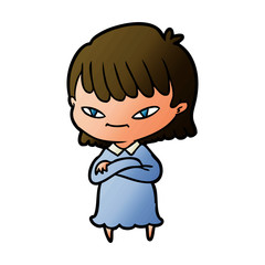 cartoon woman