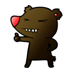 cartoon bear giving thumbs up