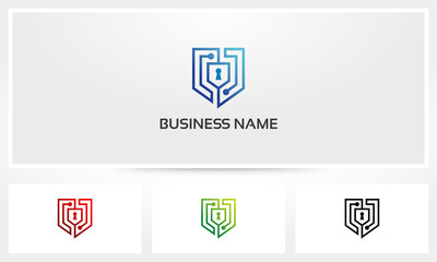 Shield Security Keyhole Nodes Logo