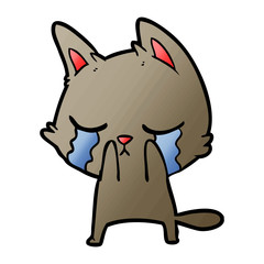 crying cartoon cat