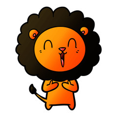 laughing lion cartoon