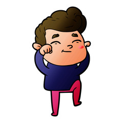 happy cartoon man