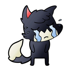crying fox cartoon