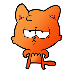 bored cartoon cat