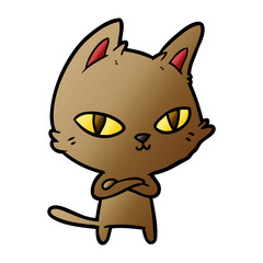 cartoon cat staring