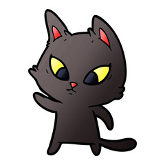 confused cartoon cat