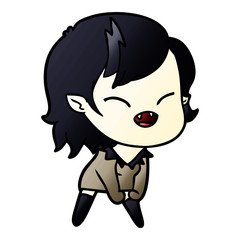 cartoon laughing vampire girl