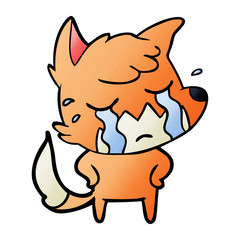 crying fox cartoon