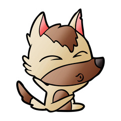 cartoon wolf whistling