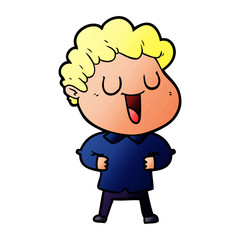 laughing cartoon man