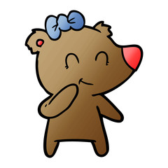 female bear cartoon
