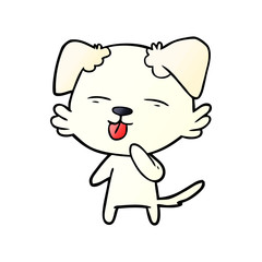 cartoon dog sticking out tongue