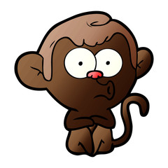 cartoon hooting monkey