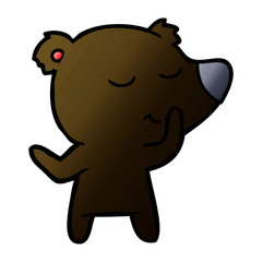 happy cartoon bear